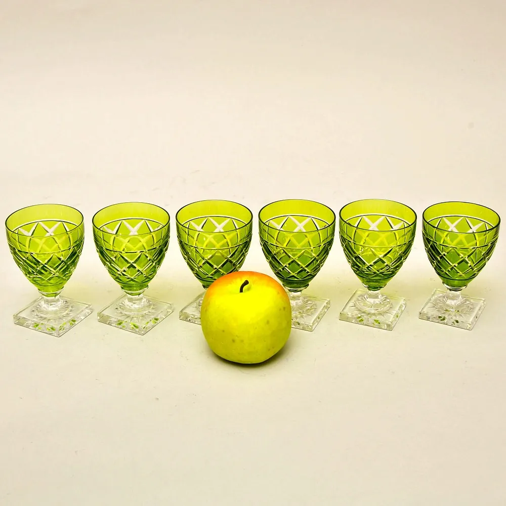 Редкость! Набор Хрустальных Бокалов, Val Saint Lambert, Бельгия середина ХХ века.