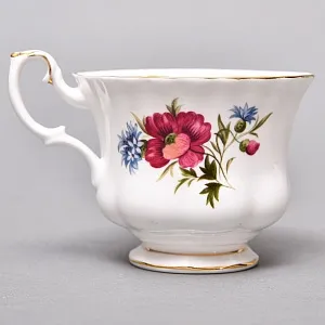 Коллекционная Фарфоровая Чайная пара «Букет анемонов», ROYAL ALBERT Англия.