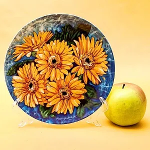 Коллекционная Тарелка «Герберы» Фарфор, Hutschenreuther, Германия -1997 год.