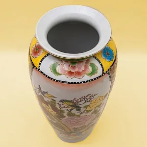 Ваза «Королевские фазаны» технике Мориаж Н-36 см., Фарфор, Китай, 70 -е годы ХХ века.