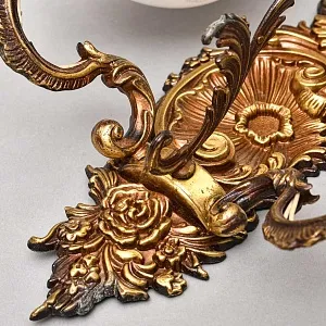 Пара Винтажных Электрических Настенных Двух рожковых Светильников - Бра, бронза СССР 70 -е гг. 