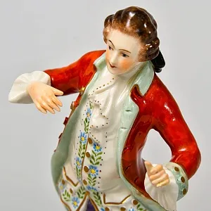 Редкость! Коллекционная фарфоровая статуэтка «Галантный кавалер»,  RUDOLF KAMMER, Германия -1961 год.