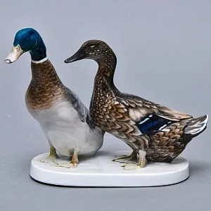 Авторская Фарфоровая статуэтка «Птицы. Утка и селезень», ROSENTHAL Германия, 1974 - 1982 годы.