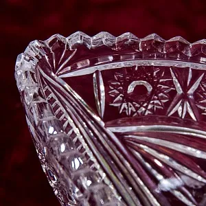 Конфетница - Ваза «Лодочка» Хрусталь, LAUSITZER GLASWERKE, Германия 60-е гг.