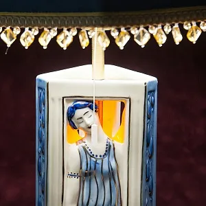 Настольная Электрическая Лампа - Светильник «Три Грации» АРТ-Деко Бельгия - 60гг.