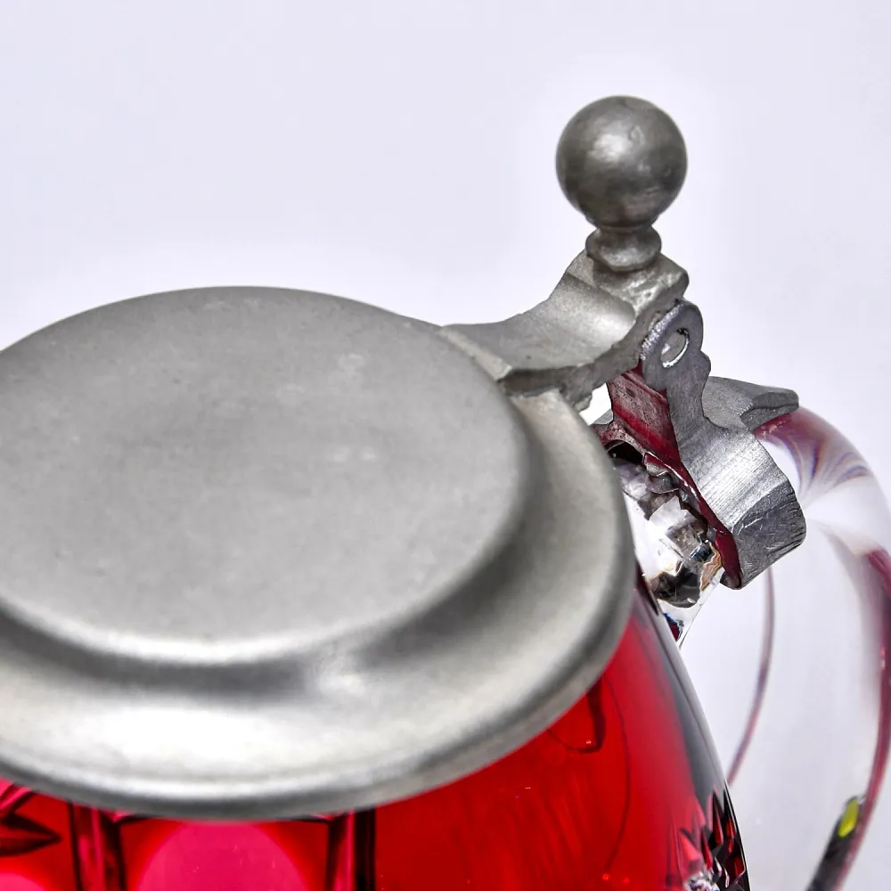 Винтажная Хрустальная Пивная Кружка с оловянной крышкой, NACHTMANN Германия, 60 гг.