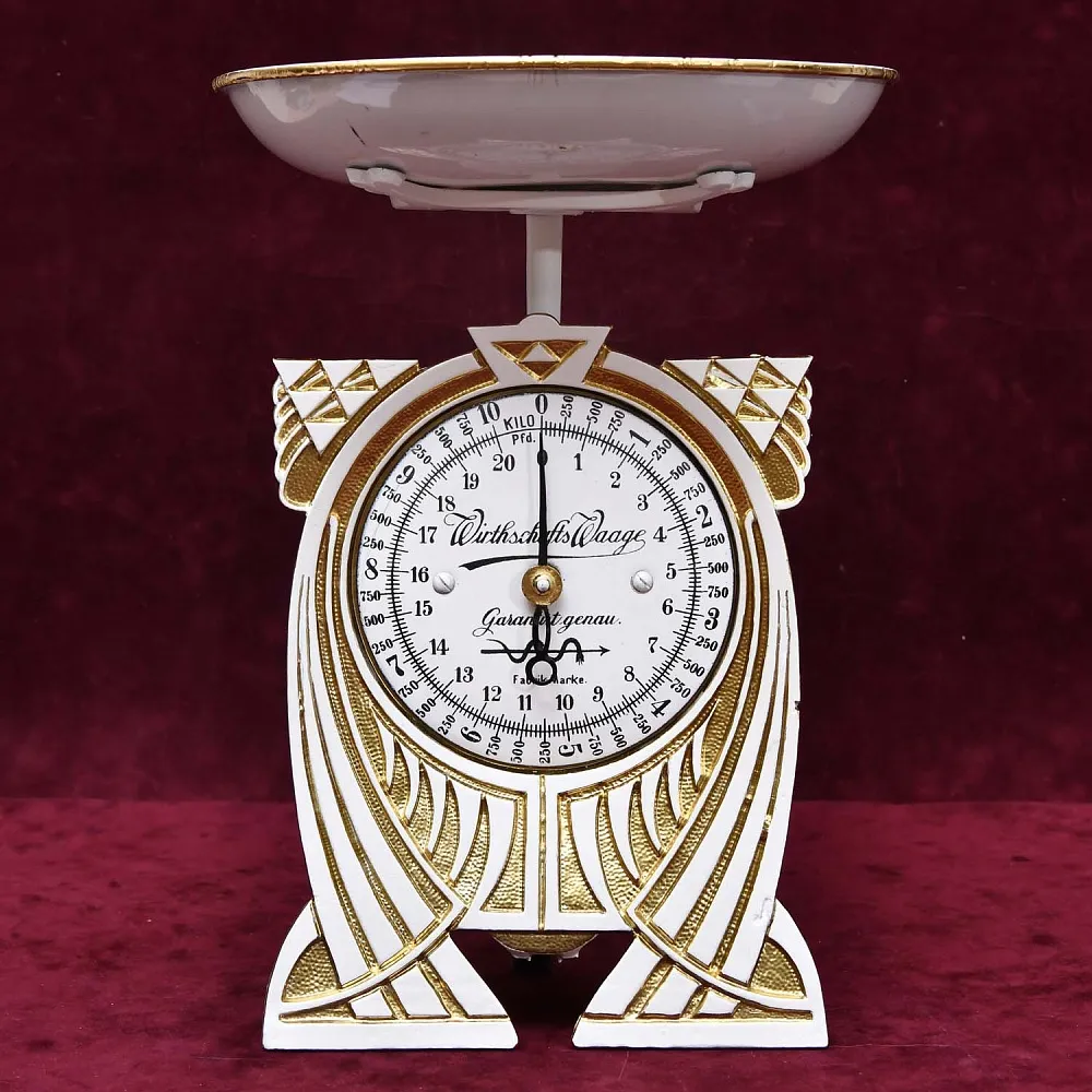 Антикварные Кухонные Механические одно чашечные Весы на 10кг «Wirtschafts-Waage» Германия.