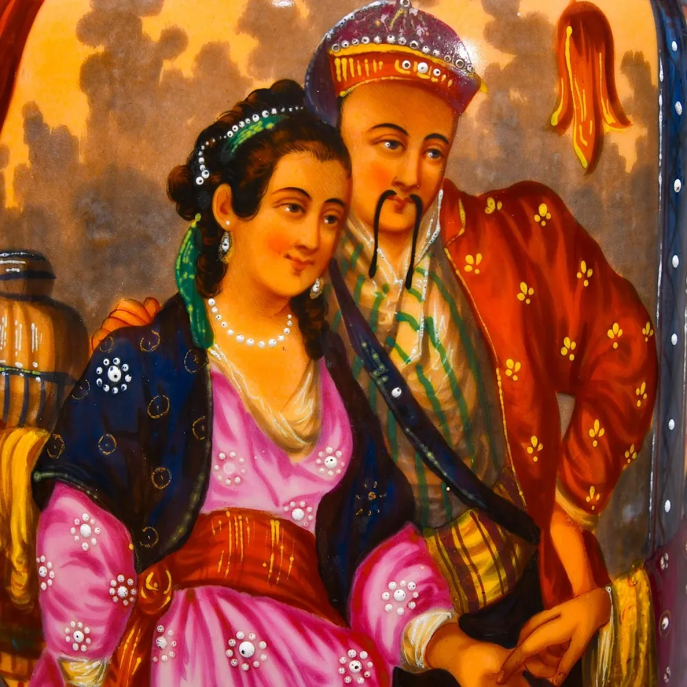 Редкие!!! Большие Антикварные Парные Вазы «Персидские мотивы», Франция VIEUX PARIS.