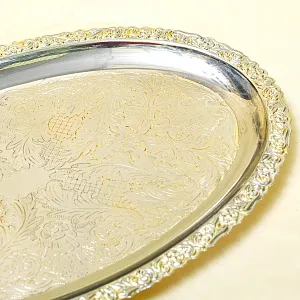 Винтажный Металлический Поднос, Silverplate, SHEFFIELD Англия середина ХХ века.