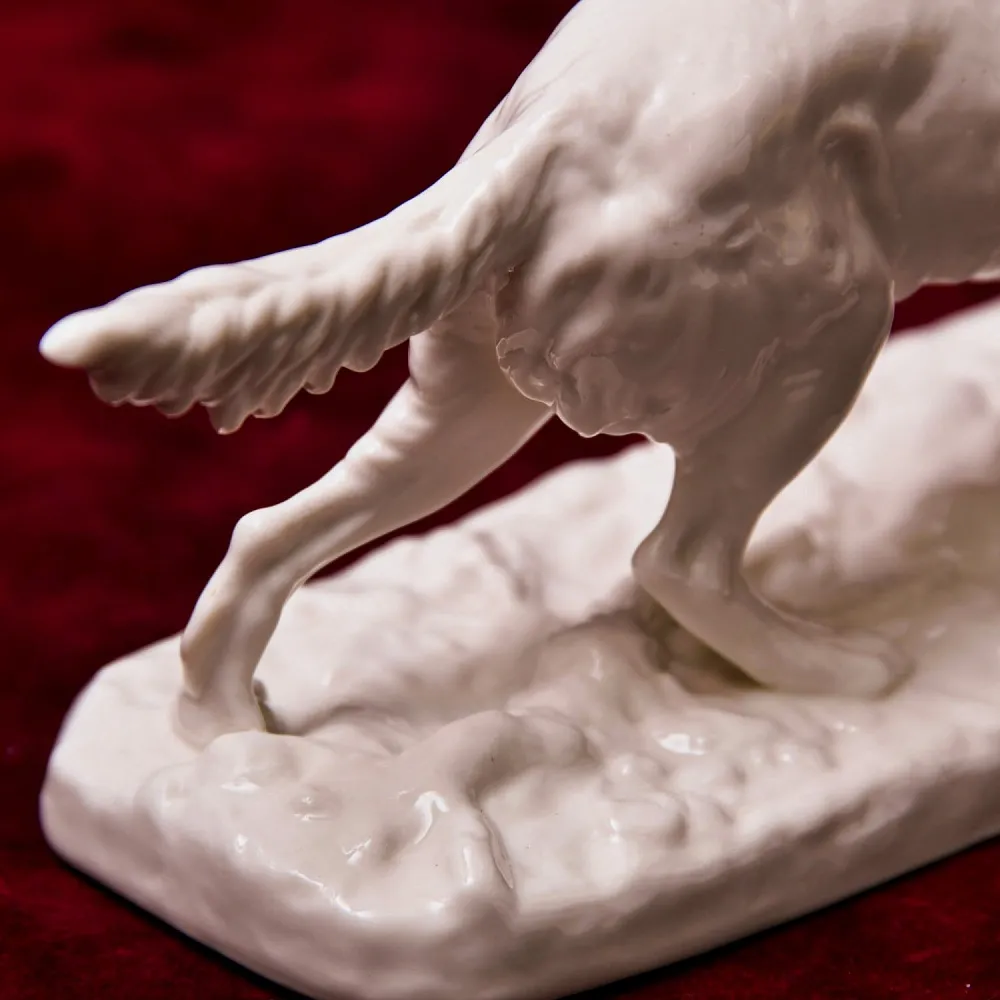 Антикварная Фарфоровая Статуэтка «Охотничья Собака - Сеттер», Nymphenburg, Германия первая половина ХХ века.