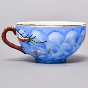 Чайный Сервиз на 6 персон «Небесные Драконы», Фарфор SATSUMA Япония, середина ХХ века.