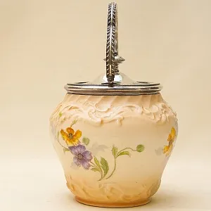 «Лето» - Бисквитница - Сахарница - Баночка с крышкой, Фарфор Англия 30-е годы ХХ века.