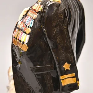 Коллекционная Авторская Статуэтка «Советский Исследователь Арктики - Папанин И.Д.», фарфор, Россия. 