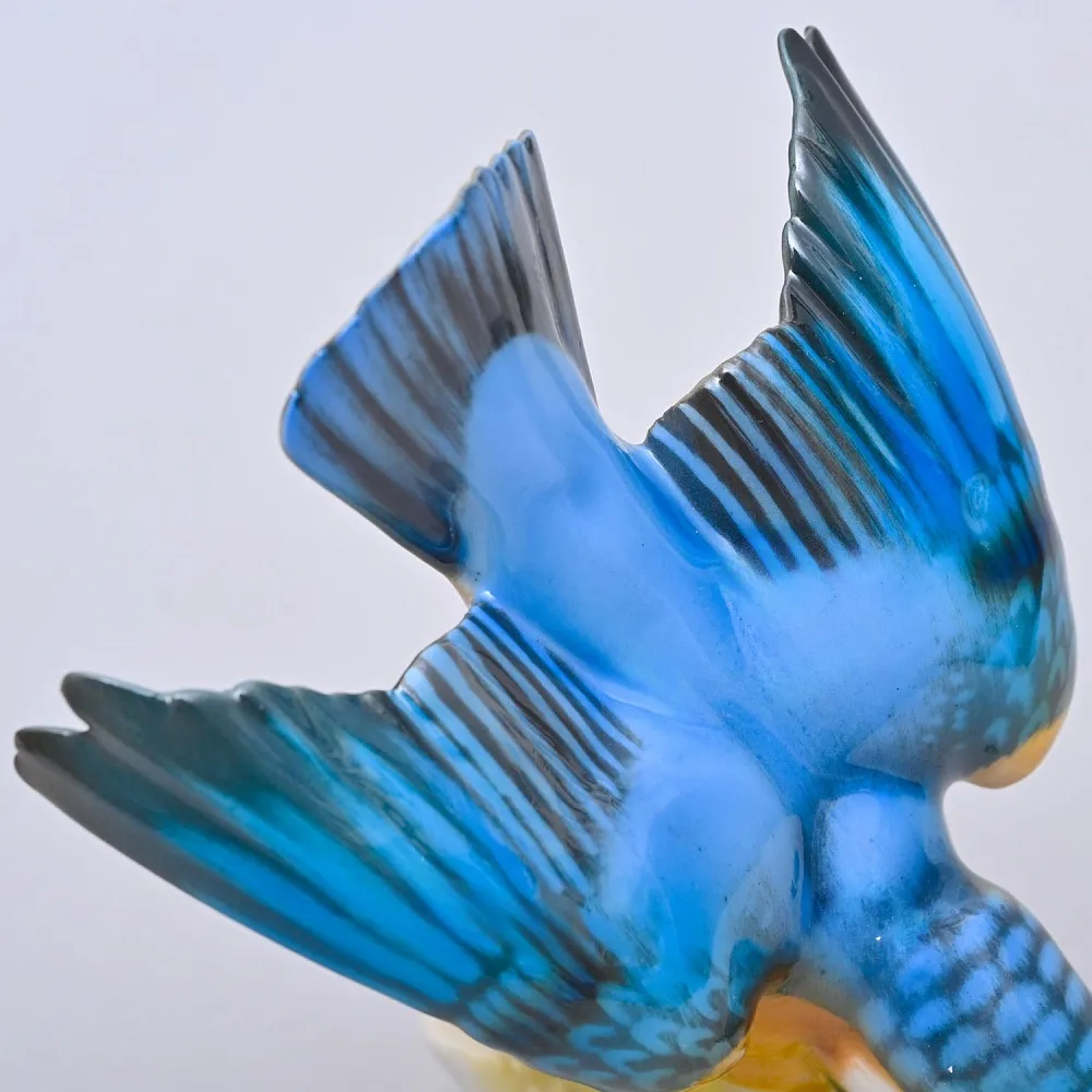 Фарфоровая Статуэтка «Птица - Зимородок», Hutschenreuther Германия, вторая половина ХХ века.