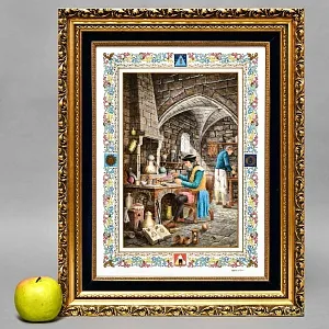 Редкость! Фарфоровая Картина - Пласт «АЛХИМИК», DÉCORS DE PARIS Франция, вторая половина ХХ века.