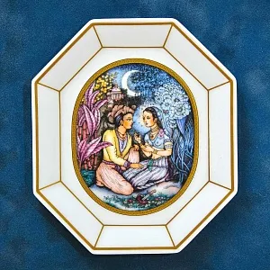 Картина - Панно - Фарфоровая Плакетка «Шехерезада и Король Шерияр», Villeroy&Boch. Германия - 1980 год.