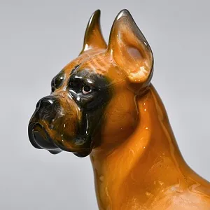  Коллекционная Фарфоровая статуэтка собаки «БОКСЕР», Rosenthal Германия, 60-е гг. ХХ века. 