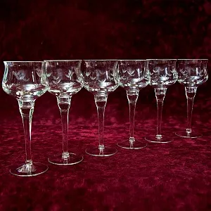Редкость! Набор 6-ть Хрустальных Бокалов для вина, SCHONBORNER Германия, 40-е гг.