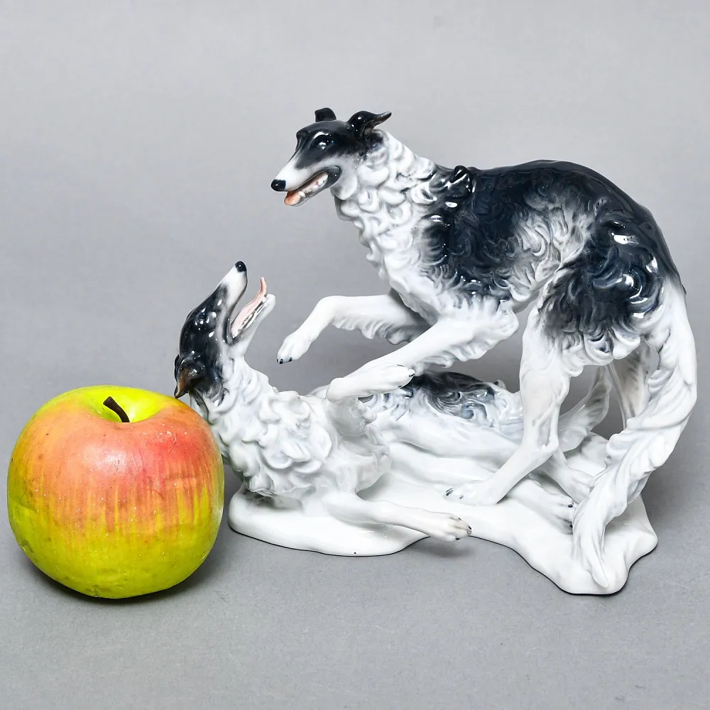 Коллекционная Фарфоровая статуэтка «Охотничьи собаки. Две Борзые», ROSENTHAL Германия.