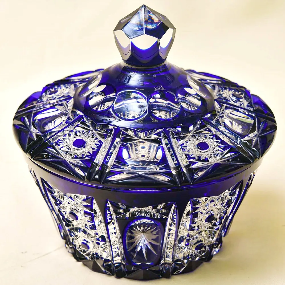 Ваза - Конфетница с кышкой Хрусталь JOSKA BODENMAIS Германия, конец 60-х гг.