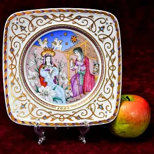 Коллекционная Фарфоровая тарелка из серии РОЖДЕСТВО - «Cвятая ночь», Hutschenreuther Германия - 1984 год.