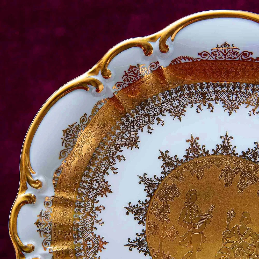 Роскошное Авторское Блюдо - Фруктовница «Дама с Кавалером» DW PORZELLAN-MANUFAKTUR.