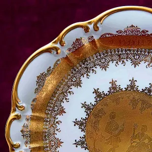 Роскошное Авторское Блюдо - Фруктовница «Дама с Кавалером» DW PORZELLAN-MANUFAKTUR.