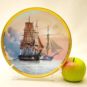 Коллекционная Тарелка «Парусные Корабли - LA BELLE POULE» Фарфор США, The FRANKLIN MINT -1987 год.