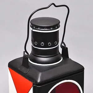 Большой Антикварный Железнодорожный Керосиновый Сигнальный Фонарь, Франция начало ХХ века.