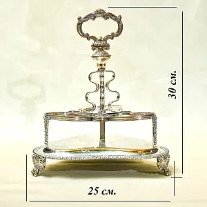 Сервировочная Металлическая Подставка для Винных бутылок, SHEFFIELD Англия середина ХХ века.