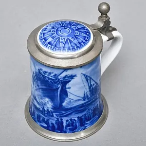 Коллекционная Пивная Кружка «Спуск Корабля на воду», фарфор, Berlin Design Германия -1980 год.