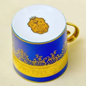 Коллекционная Фарфоровая Кофейная Пара «Лазурная роскошь»,  KARLSBADER, Германия.