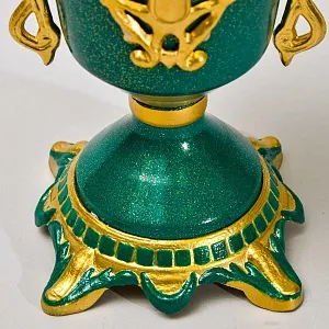 Антикварная Керосиновая Лампа «Изумрудное Золото», Металл / Стекло, начало ХХ века.