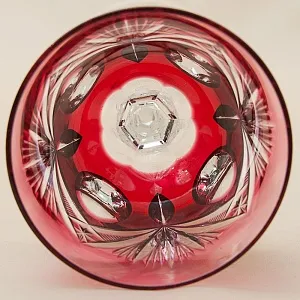 Шесть Бокалов для вина из Цветного Хрусталя серия «Der große Salut», NACHTMANN Германия, 70 -е годы.