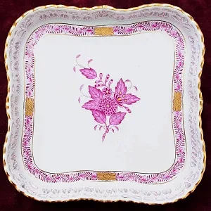 Юбилейная серия! Сервировочное Фарфоровое Блюдо «APPONYI PURPUR», HEREND, Венгрия -1976 г.