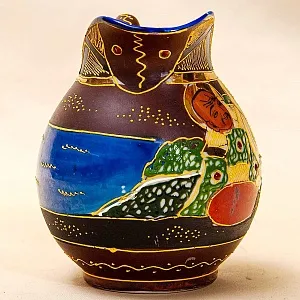 Антикварный Чайный фарфоровый сервиз в стиле Satsuma, Япония, FUTAJI, первая половина ХХ века.