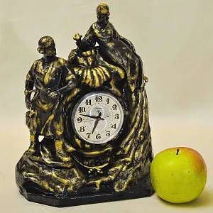 Чугунные Механические Настольные часы «Каменный Цветок», ЧЧЗ - МОЛНИЯ СССР-1967 год. 