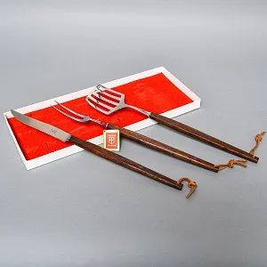 Набор инструментов для Барбекю - 3 предмета, Германия, JUSTINUS SOLINGEN, 80 -е годы ХХ века.