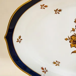 Большое Фарфоровое Блюдо - Тарелка «Marie-Luise», Кобальт LINDNER Kups, Германия 60-гг. 