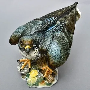 Большая Фарфоровая Статуэтка «Птица - Сокол-Сапсан», Hutschenreuther, Германия -1970 год.