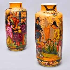 Редкие!!! Большие Антикварные Парные Вазы «Персидские мотивы», Франция VIEUX PARIS.