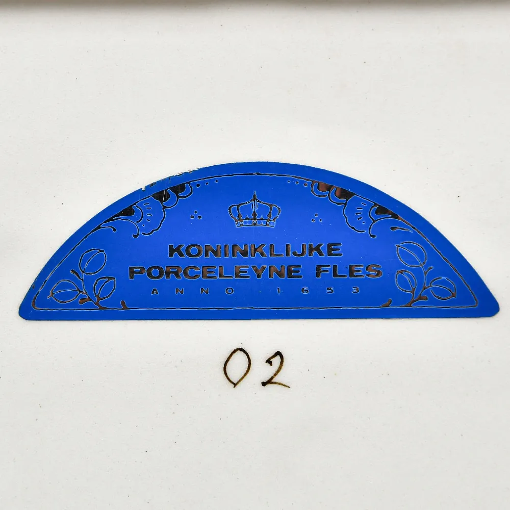 Фарфоровый Пласт - Картина - Панно «Сельский пейзаж. Подворье», Royal Delft Голландия 50 гг.