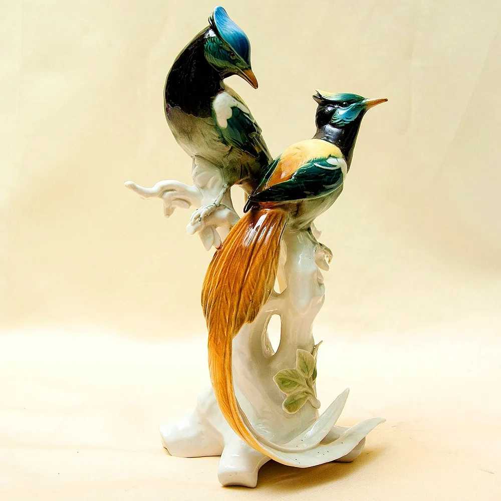Пара Птиц - Фарфоровая Статуэтка «Райские птицы», Карл Энс / Karl Ens, Германия 50гг.