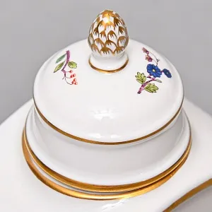 Фарфоровая Чайница с крышкой «BLUME», MEISSEN / МЕЙСЕН Германия, середина ХХ века.