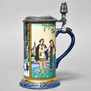 Коллекционная Пивная Кружка «Лель и Снегурочка», Фарфор, Villeroy&Boch Германия. 