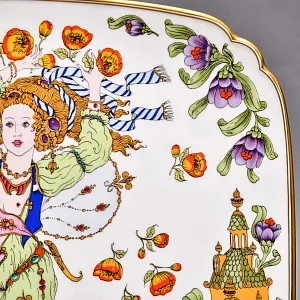 Коллекционная Тарелка - Настенное Блюдо «Времена года. Весна», Фарфор Hutschenreuther Германия - 1978 год. 