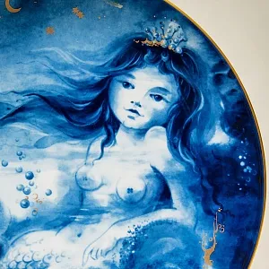 Коллекционная Тарелка - Блюдо «РУСАЛОЧКА» Фарфор, MEISSEN / МЕЙСЕН Германия -1983 год.