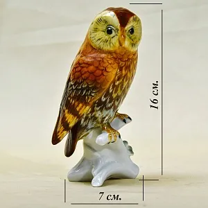 Птица - Фарфоровая статуэтка «СОВА», Карл Энс / Karl Ens,  Германия, 30-е годы ХХ века.