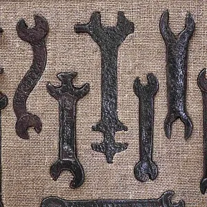 Коллекционное Панно - Картина «Старинные Антикварные Слесарные Инструменты», Россия XIX век. 