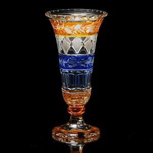 Редкость! Антикварная Хрустальная Ваза, JOSEPHINENHUTTE, Германия 1915 -1925 гг.